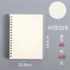 Caderno espiral pautado grade ponto matriz liso estilo fresh bloco de notas transparente estudante simples notebook PP