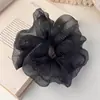 Scrunchie de verão leve e respirável com trama e bolinhas, estilo coreano, novo acessório de cabelo da moda, elástico versátil para sair