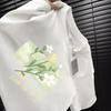 Camiseta de Manga Corta con Estampado de Flores Algodón para Mujer Popular Verano Holgada para Fondo Estilo Coreano Dulce Cuello Redondo Top Camiseta de Algodón