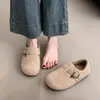 2026 Aumento Interior Estatura Baja Zapatos Birkenstock Mujer Suela Gruesa Con Terciopelo Otoño e Invierno Nuevos Mocasines Zapatos de Algodón con Piel Zapatos Birkenstock