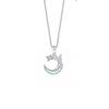 Collar de Plata de Ley 925 Cola de Pez Diseño de Alta Gama para Mujer Colgante de Luna de Nicho Elegante de Moda Regalo para el Día de San Valentín Chino