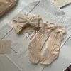 Conjunto de Diadema y Calcetines para Bebé Niña, Lindo Moño Grande, Calcetines con Malla Protectora para Fontanela de Recién Nacido, Calcetines hasta la Rodilla
