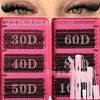 Kit de Cílios Postiços Cruzados Europeus e Americanos 30D-100D Livro de Cílios Amazon Cluster Único Quente Derretido DIY Cílios Individuais 8-16mm