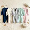 Conjunto de Color Sólido para Niños para Primavera y Otoño, Conjunto de Ropa a Juego Elegante y de Moda para Padres e Hijos para Niñas, Conjunto Deportivo de Dos Piezas para Bebés y Niños Pequeños