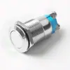 Interruptor de botão de metal 12mm auto-retorno toque pé de rosca redondo pé de solda interruptor de travamento automático botão para equipamentos pequenos