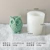 Jiahimei Molde de Silicona para Vela Aromática de Búho Estéreo Molde de Yeso DIY Forma de Animal Molde de Pegamento