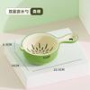 Taihe Asa Linda Doble Capa Cuchara Escurridora para Lavar Frutas Cocina Colador de Plástico Hogar Recogedor de Agua Drenable