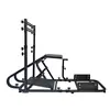 Base de Simulador de Carreras, Soporte de Control de Monitor, Asiento Integrado para Juego de Conducir, Ajustable