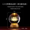 Lámpara de Bola de Cristal Real para Ofrenda, Lámpara de Loto Recargable, Lámpara de Buda de Cobre, Lámpara Frontal de Buda, Lámpara LED Eterna, Lámpara de Ofrenda para el Hogar