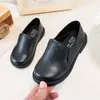 Nuevos Zapatos de Cuero Negros Mate a la Moda para Primavera y Otoño, Estilo Británico para Estudiantes Universitarios, Zapatos Antideslizantes para Niños y Niñas
