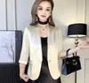 Traje de Encaje de Verano Bolsillos Reales Traje de Manga Tres Cuartos Chaqueta Ligera Transpirable|Mangas y Espalda son de Gasa