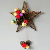 Colgante de pared de cinco estrellas colgante de pared simulado traje colgante de pared flor artificial de plástico cesta colgante decoración de pared interior pared interior decoración escolar Floricultura