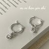 Onihan Plata Esterlina S925 Moda Coreana Cadena Geométrica Hebilla de Oreja Aretes de Oreja para Mujer Diseño Nicho