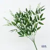 Cacho de Folhas de Salgueiro Folha de Salgueiro Simulada Trepadeira Planta Verde Layout de Caminho de Casamento Decoração de Vitrine de Shopping Tecido para Serigrafia
