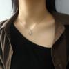 Collar de gato lunar, regalo romántico de San Valentín 2024, colgante de gatito con incrustaciones de diamantes, cadena de clavícula para mujer