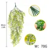 Planta Verde Imitación Sauce de Campana Dorada Mimbre Flor Artificial Falsa Colgante de Pared Enredadera de Flores Colgante Decoración del Hogar Fabricante Mayorista