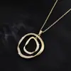 Collar Casual Geométrico de Moda de Gama Alta con Doble Círculo de Moissanita Plata de Ley S925 Exportación Transfronteriza Fabricante de Accesorios Europeos y Americanos