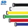 Correa de Sujeción de Velcro con Hebilla de Colores Adhesiva de Doble Cara Atadura de Velcro Organizador de Cables Almacenamiento de Cables de Datos