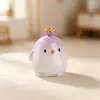 Cachorrinho Galinha Coroa Galinha Ornamentos Gradiente que Brilham no Escuro Resina Acessório DIY Carro Mesa Pequeno Ornamento Atacado