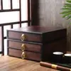 Caixa de Armazenamento de Chá Pu'Er de Bambu, Recipiente de Chá de Camada Única e Múltiplas Camadas, Suporte para Bolos de Chá, Caixa de Armazenamento de Chá, Estilo Gaveta, Empilhável, Bandeja de Chá