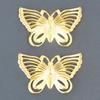 Pieza de flor de mariposa hueca retro pieza de flor de mariposa pequeña 17 * 42 mm Mariposa Dorada