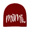 Novo Estilo Transfronteiriço Outono e Inverno Chapéu de Tricô com Letra Personalidade Simples Unissex Jacquard Mimi Moda Quente Lã Chapéu de Esqui