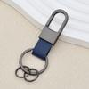 Chaveiro de couro simples personalizado moda masculina cintura carro chaveiro armazenamento doméstico pingente de chave anti-perdido