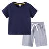Camiseta Infantil 2026 Verão Novo Estilo Comércio Exterior Roupas Infantis Ins Versão Coreana Algodão Manga Curta Infantil Conjunto de Duas Peças