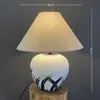 Ornamento de Vento Silencioso Estilo Japonês Sala de Estar Estudo Luminária de Cabeceira Pote de Porcelana Feito à Mão Vasos de Flores Luminária de Mesa de Cerâmica para Hotel Pousada
