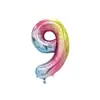 Globos Digitales de 32 pulgadas Empacados Individualmente, Decoraciones de Cumpleaños Versión Americana, Globos Decorativos Flotantes de Papel de Aluminio con Helio