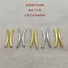 Tubo curvado pulido de cobre Pulsera curvada que conserva el color Redondo Accesorios de joyería hechos a mano DIY Accesorios de material engrosado de posicionamiento recto