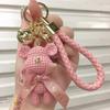 Chaveiro Urso Boneca de Desenho Animado Chaveiro Popular na Internet Ins Nórdico Gravata Borboleta Casal Urso Violento Pingente de Bolsa