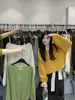 O único suéter quente VI+ de outono para mulheres, estilo coreano, caimento lazy, versátil, solto, modelador, multicolorido, gola redonda 99509