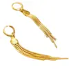 Pendientes de Borla Larga para Mujer de Lujo Accesible con Chapado en Oro de 24 Quilates de Latón, Transfronterizos, Boutique, Populares en Xiaohongshu, Que No Se Desvanecen por Mucho Tiempo
