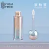 Tubo de Brillo de Labios Estilo Coreano 3ml Iridiscente Electrochapado con Cabezal de Pincel de Terciopelo Plástico Cabeza Redonda Tubo de Barro para Labios Contenedor de Maquillaje de Belleza