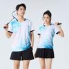 [Loja Oficial da Fábrica FeelTime] Novo Traje de Badminton Respirável de Secagem Rápida para Homens e Mulheres, Traje de Treino, Blusa de Manga Curta