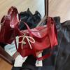Bolso Cruzado de Mujer Estilo Coreano para Viajes Verano 2024 Nuevo de Moda Bolso de Hombro Cruzado de Cuero Suave Bolso Rojo de Moda para Debajo del Brazo