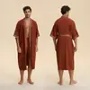 Comércio Exterior Importação e Exportação Camisola de Cetim, Camisola Masculina de Manga Longa, Conjunto Feminino Primavera e Verão, Roupão Longo, Roupa de Casa