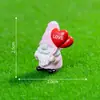 Enano de Resina con Forma de Corazón para el Día de San Valentín, Manualidad para Micro Paisajismo, Adorno Mini de Coche para Jardinería y Decoración