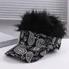 Gorra de Béisbol Transpirable Moda Tendencia Cabello Artificial Divertido Popular Transfronterizo Cos Hip-Hop Baile al Aire Libre Peluca