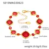 Tobillera Omaca Super Brillante Facetada de Cristal Checo Acero Inoxidable Chapado en Oro de 18 Quilates Tobillera de Lujo Accesible para la Playa Joyería para el Pie
