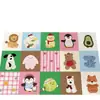 Capachos de Entrada com Desenhos de Animais Pequenos, Resistentes a Manchas e Fáceis de Cuidar, Capachos de Fio de PVC Cortáveis, Capachos de Porta de Entrada