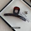 Pinza para el cabello de acrílico grande, sencilla y combinable, de una sola palabra, elegante, de alta gama, con forma de tiburón, para cabello, con volumen y agarre para múltiples cabezas.