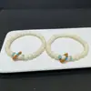 Pulsera Doble Completa Cristal Blanco Natural Jade Blanco Bodhi Pulsera Natural Roja del Sur Accesorios de Mano Wen Play