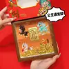 Adorno de Marco de Fotos Año del Caballo Chapado en Oro 2026, Decoración de Mesa Dios de la Riqueza de Paz y Alegría, Regalo de Recuerdo al por Mayor