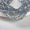 Contas facetadas de vidro de alta qualidade com cores iridescentes, contas de jade sintético, acessórios para pulseiras e colares DIY feitos à mão, atacado de joias