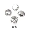 Cristal de Satélite de Venta Caliente, Cuatro Garras con Pedrería, Redondo con Agujeros, Estilo Cosido a Mano, Accesorios DIY para Ropa y Bolsos