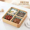Prato de Frutas Estilo Japonês para Uso Doméstico, Bandeja de Lanches de Luxo Leve, Bandeja de Lanches para Mesa de Centro da Sala de Estar, Bandeja Dividida para Sementes e Frutas Secas