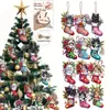 Árvore de Natal Plana de Madeira Nova Transfronteiriça Pingente Decorativo de Gato Fofo
