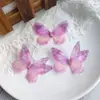 Pacote com 3 Borboletas de Tule 3D de Camada Dupla de 5cm para Acessórios de Cabelo DIY Feitos à Mão, Materiais de Decoração, Brincos de Maquiagem Facial Estilo Antigo Hanfu